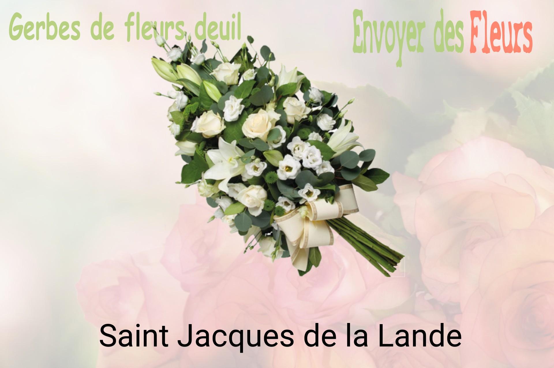 Gerbe de fleurs de deuil livrée à Saint-Jacques-de-la-Lande